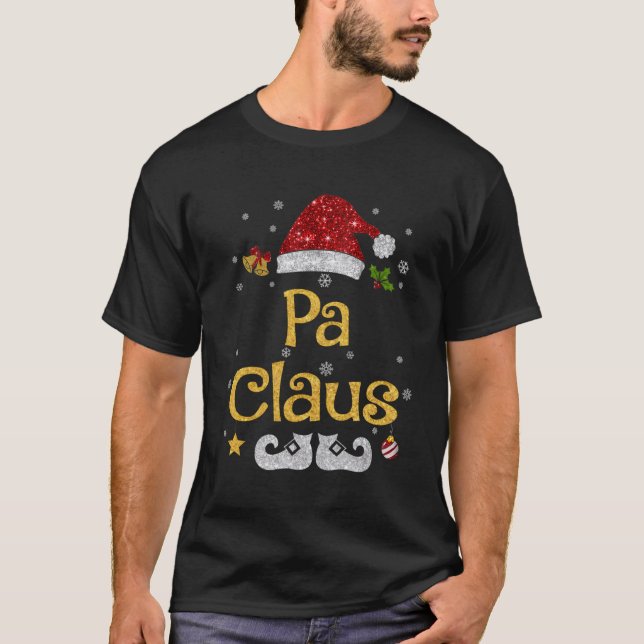 T-shirt Pa Claus Pajama Famille Correspondant Noël (Devant)