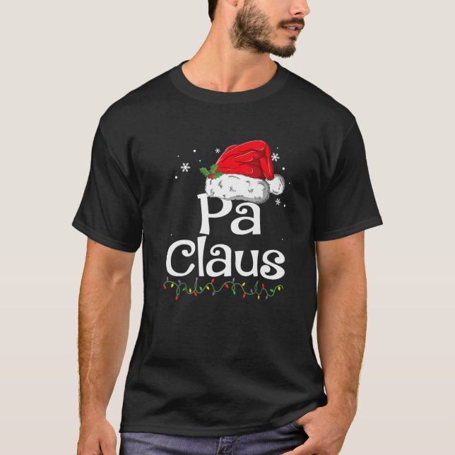 T-shirt Pa Claus Pyjama de Noël Famille Correspondant Noël (Devant)