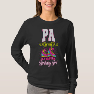 T-shirt Pa De L'Anniversaire Fille Roller Patins Anniversa
