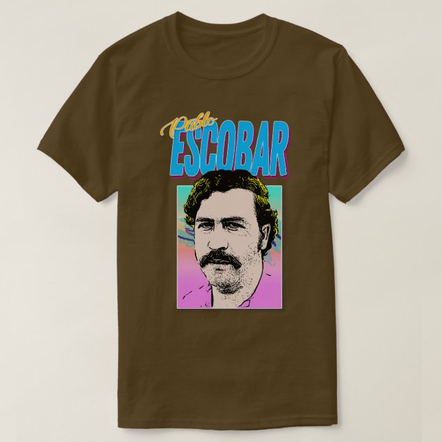 T-shirt Pablo Escobar 90s Style Retro Graphisme (Design devant)