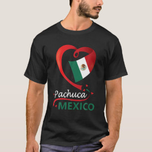T-shirt Pachuca Hidalgo Mexique Drapeau cardiaque Mexicana