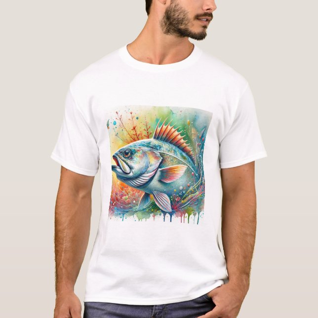 T-shirt Pacific Cod 300824AREF129 - Watercolor (Devant)