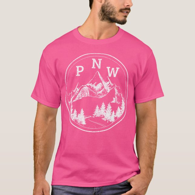 T-shirt Pacific North West Mountains Oregon Washington Hik (Devant)