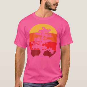 T-shirt Pacific Ocean Beach Bonsai Tree Sun Retro Vintage