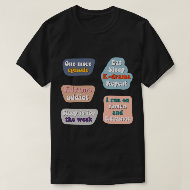 T-shirt Pack autocollant Kdrama (Design devant)