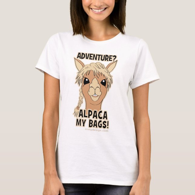 T-shirt Pack Mes Sacs Funny Alpaca Llama (Devant)