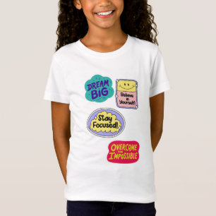 T-Shirt Pack Sticker Motivational : Dream Big & Stay Focus