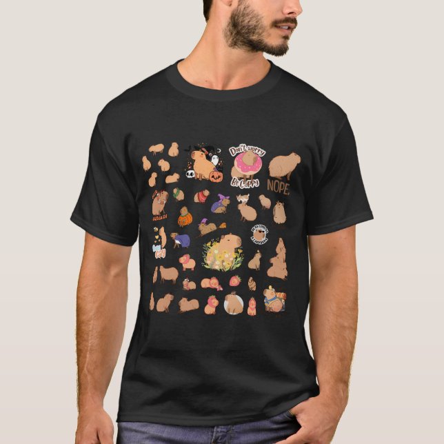 T-shirt Pack Stickers Capybara *Choisissez Extra Large* (Devant)