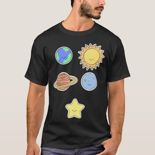 T-shirt Pack système solaire (Devant)
