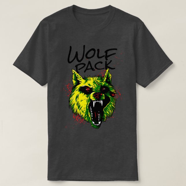 T-shirt Pack Wolf Wolf en colère Animal sauvage (Design devant)
