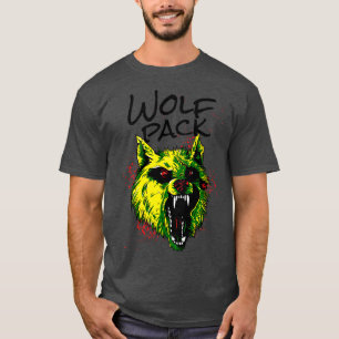 T-shirt Pack Wolf Wolf en colère Animal sauvage