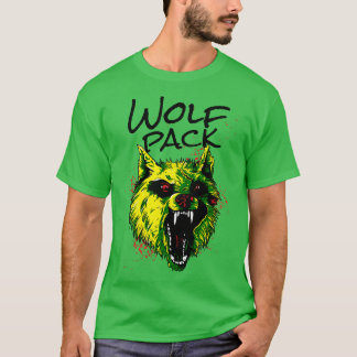 T-shirt Pack Wolf Wolf en colère Animal sauvage