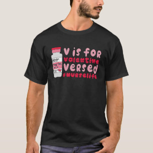 T-shirt PACU CRNA ICU ER Nurse V Est Pour Valentines Versé