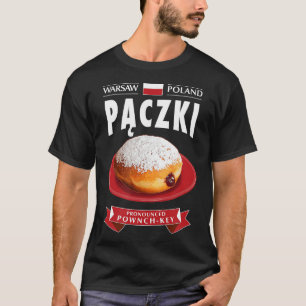 T-shirt Paczki Day Pologne Frit Icaille Rempli de Donut Fa
