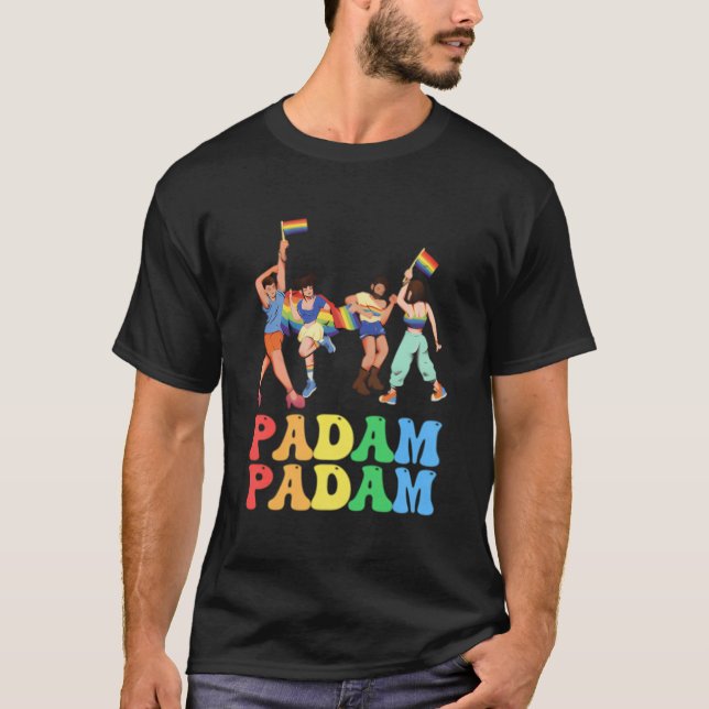 T-shirt Padam Padam - Lgbtq+ Pride Mois - Heartbeat Padam (Devant)