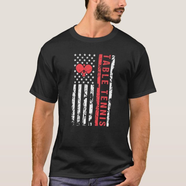 T-shirt Paddle Cool américain de tennis de table (Devant)