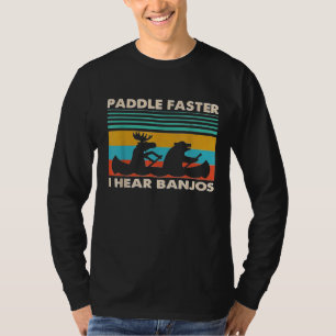 T-shirt Paddle plus vite j'entends Banjos Retro Vintage