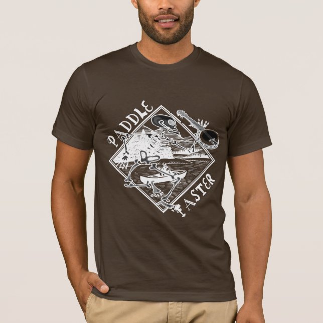 T-shirt Paddle Skeleton Canoe plus rapide 2 (Devant)