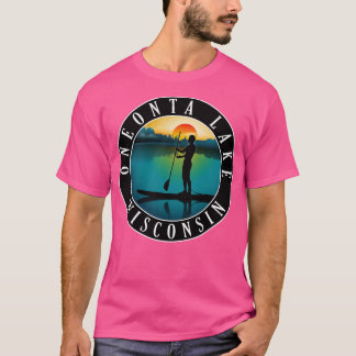 T-shirt Paddleboard du lac Oneonta Wisconsin