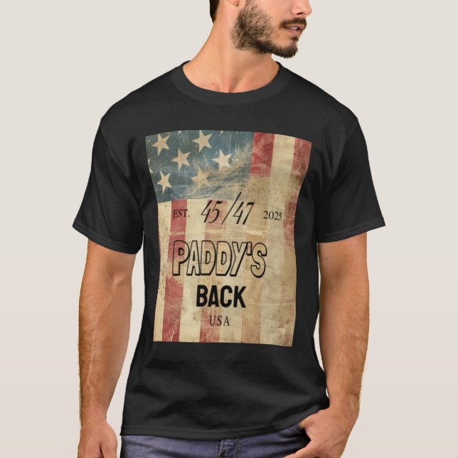 T-shirt Paddy's Back Funny Trump2 (Devant)