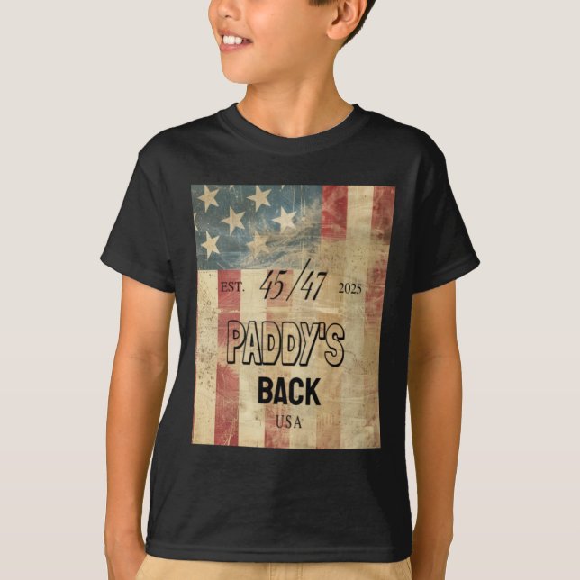 T-shirt Paddy's Back Funny Trump2 (Devant)