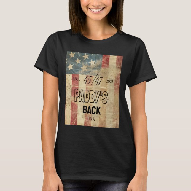 T-shirt Paddy's Back Funny Trump2 (Devant)