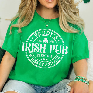 T-shirt Paddy's Irish Pub Green and White St Patrick's Day