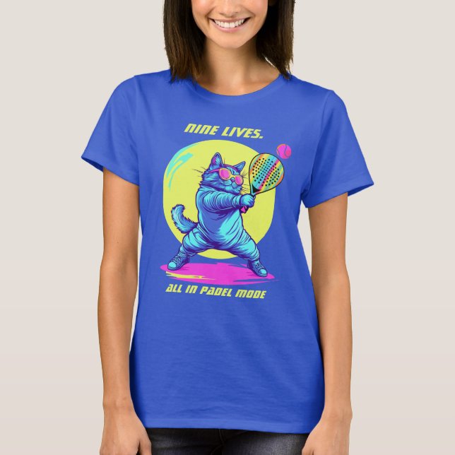 T-shirt 🐈‍⬛Padel CLAWS OUT. GAME ON (Devant)