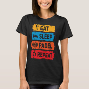 T-shirt Padel Mange Padel Dormir Dire Raquette Sport Padel
