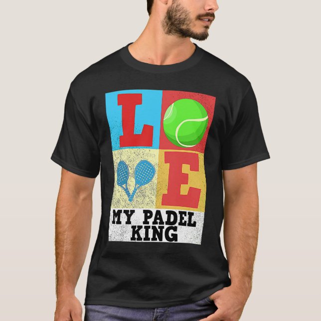 T-shirt Padel Paddle King Prince Vintage Racket Racquet Lo (Devant)