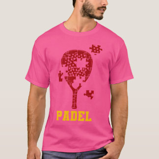 T-shirt Padel Paddle Tennis Paddel Racquet Ball Puzzle