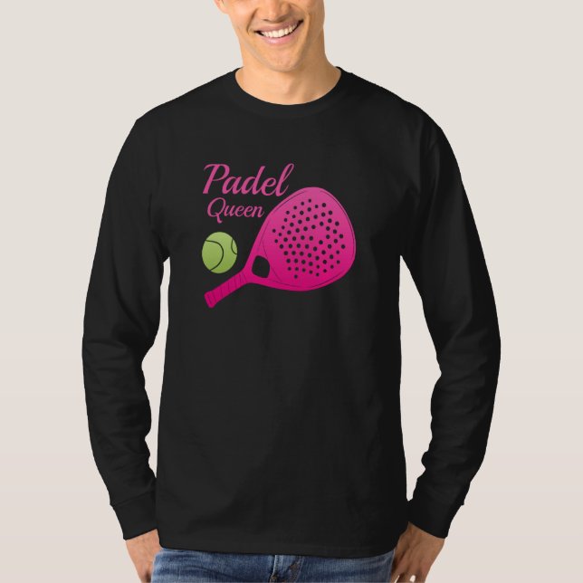 T-shirt Padel Paddle Tennis Queen Princess Backhand Racket (Devant)