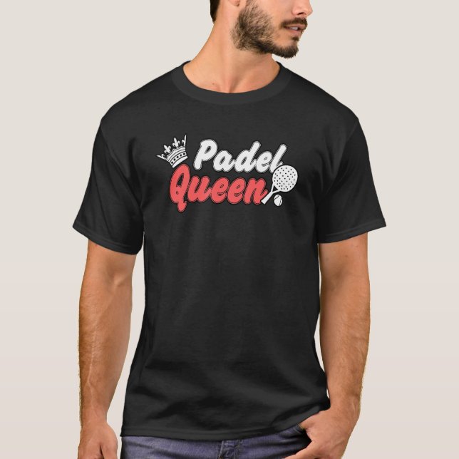 T-shirt Padel Paddle Tennis Queen Princess Backhand Racket (Devant)