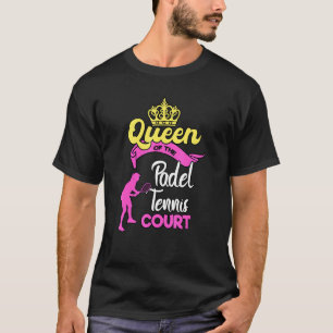 T-shirt Padel Paddle Tennis Queen Princess Backhand Racket