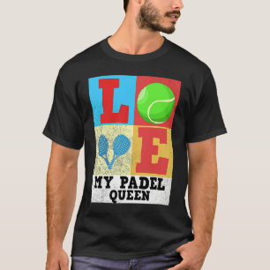T-shirt Padel Paddle Tennis Queen Princess Backhand Racket