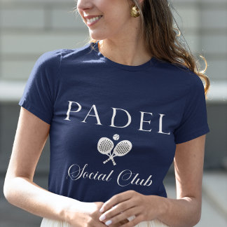 T-shirt Padel Women’s T-Shirt-Social Club Navy & White