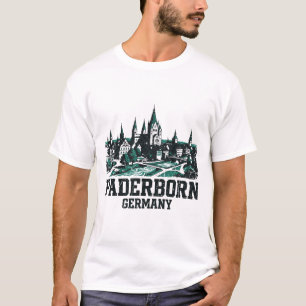 T-shirt Paderborn Allemagne Vue panoramique et paysage flu