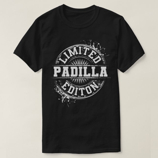 T-shirt PADILLA Funny Nom de famille Arbre de famille Anni (Design devant)