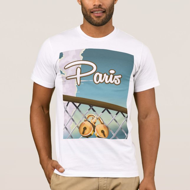 T-shirt Padlocks Paris love (Devant)