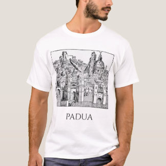 T-shirt Padouan Minimaliste Ciel Médiéval Art Linéaire