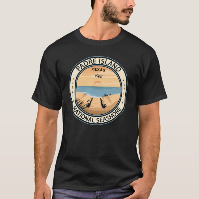 T-shirt Padre Island National Seashore Texas Badge (Devant)