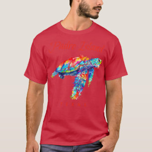 T-shirt Padre Island Texas Aquarelle Tortue de mer