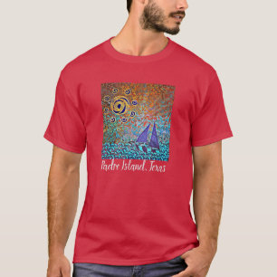 T-shirt Padre Island Texas voilier et soleil