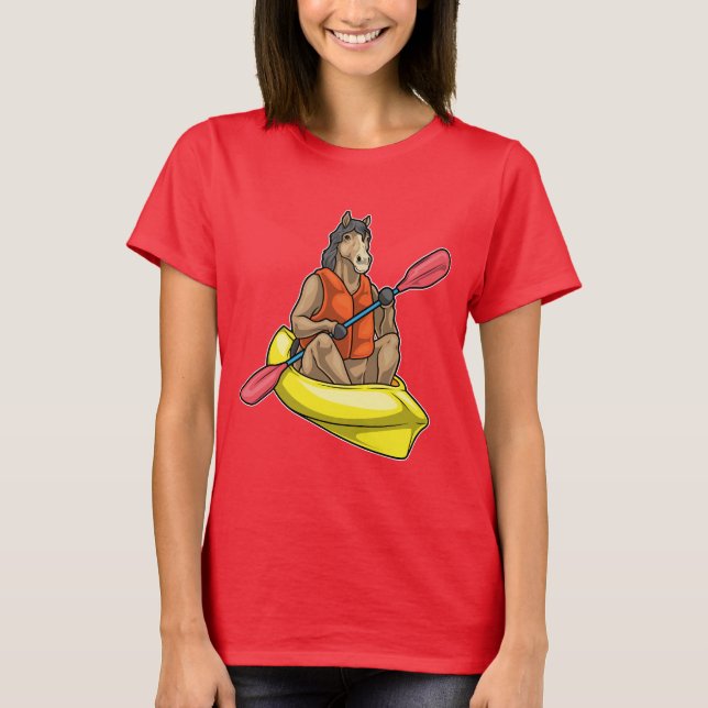 T-shirt Pagaie de kayak de cheval (Devant)