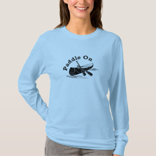 T-shirt Pagaie Distressed Sur Le Design - Femme Basic Long