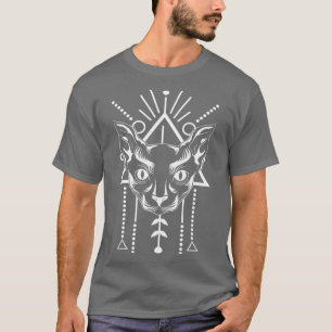 T-shirt Pagan Egyptian Cat Occult Wicca Witch Sphynx Cat