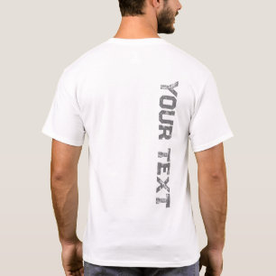 T-shirt Page arrière personnalisée Imprimer Texte Modèle M