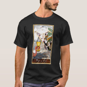 T-shirt Page Carte Tarot De Chiens Cosmiques De Coupe Et C