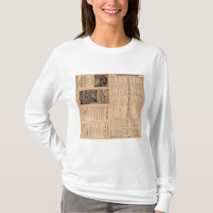 T-shirt Page des textes de chemin de fer de vallée de