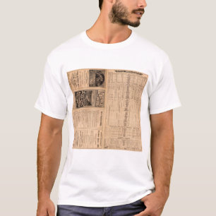 T-shirt Page des textes de chemin de fer de vallée de
